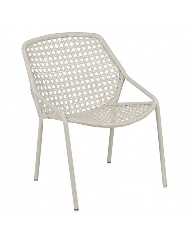 Zahradní hliníkové křeslo Croisette s výpletem | FERMOB clay grey