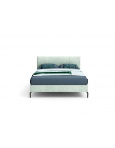 Bed Malaga Slim, w.140cm, upholstered with pink cover | NOVALUNA - 1 2