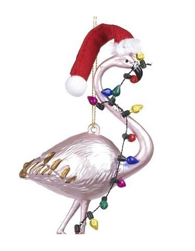 Pop art závěsná dekorace – plameňák se světelnou girlandou | GOODWILL - 2