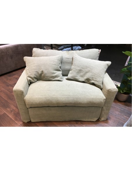 Rozkládací, lněné XL křeslo Bidart, š. 130cm, potah New Lin | HOME SPIRIT-2