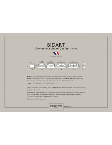 Rozkládací, lněné XL křeslo Bidart, š. 130cm, potah New Lin | HOME SPIRIT-7