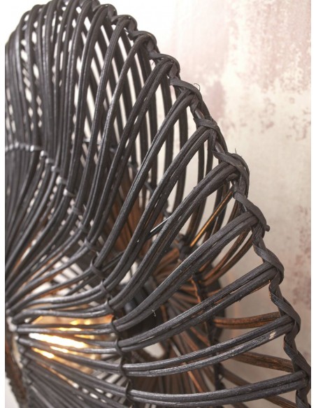 Nástěnné ratanové světlo Zanzibar S, černé | GOOD&MOJO-8