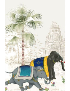 Lněný běhoun s potiskem Barnum, 50x170 | TESSITURA... 2