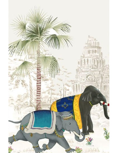 Lněný běhoun s potiskem Barnum, 45x170 | TESSITURA TOSCANA TELERIE-2