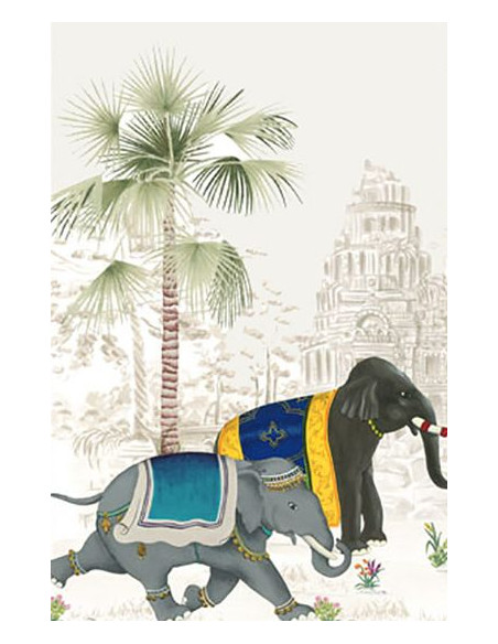 Lněný běhoun s potiskem Barnum, 45x170 | TESSITURA TOSCANA TELERIE-2