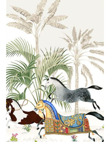 Lněný běhoun s potiskem Barnum, 45x170 | TESSITURA TOSCANA TELERIE-3