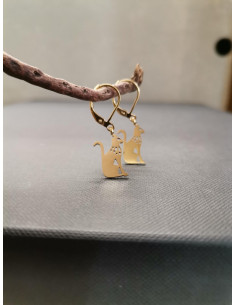 Hanging earrings with cat trim | PIOU PIOU - 1 2