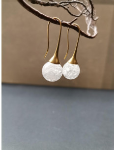 Závěsné náušnice s průsvitným prvkem | PIOU PIOU-1 2