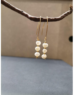 Earrings with white pearls | PIOU PIOU - 1