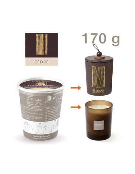 Bytový parfém Cedr, náhradní náplň do svíčky | ESTEBAN-2