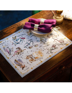 Set of 2 Zodiaco placemats 37x48 | TESSITURA TOSCANA TELERIE - 1 2