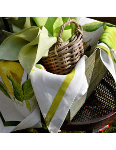 Linen cloth Limoncello Limone | TESSITURA TOSCANA TELERIE - 1 2