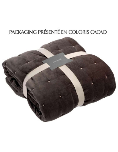 Sametový přehoz Elise 240x260, Ficelle| VIVARAISE-4