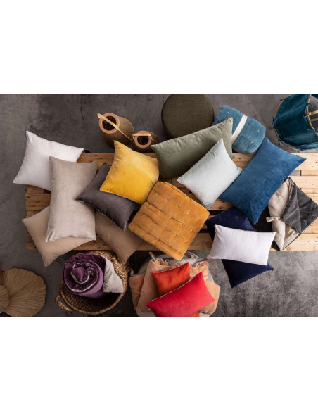 Sametový přehoz Elise 240x260, Ficelle| VIVARAISE-3