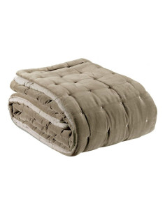 Velvet bedspread Elise 240x260, Ficelle| VIVARAISE - 1