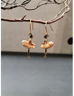 Hanging earrings with ballerina trim | PIOU PIOU - 1