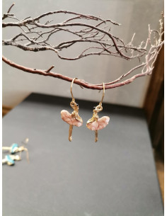 Hanging earrings with ballerina trim | PIOU PIOU - 1 2