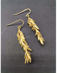 Náušnice s ověsem z lístků   | PIOU PIOU-1 2