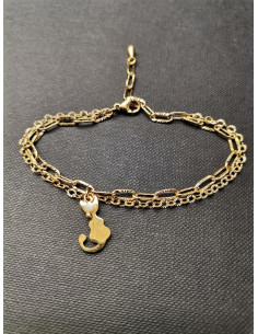 Řětězový náramek s ověsem kočky | PIOU PIOU-1 2