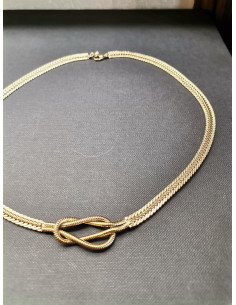 Necklace with knot, gold | PIOU PIOU - 1