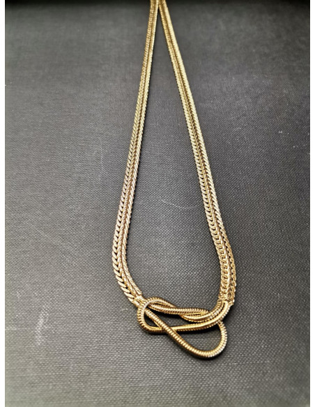 Necklace with knot, gold | PIOU PIOU - 3
