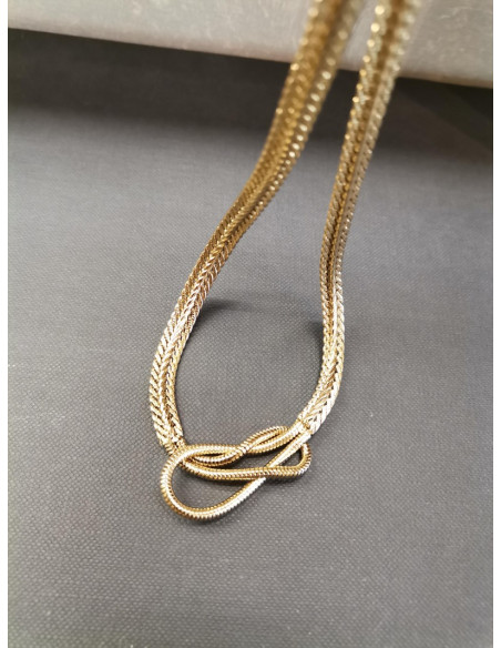 Náhrdelník s uzlem, zlatý | PIOU PIOU-5