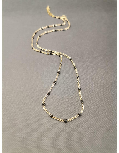 Gold chain with black details | PIOU PIOU - 1