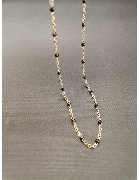 Řetízek zlatý s černými detaily | PIOU PIOU-3