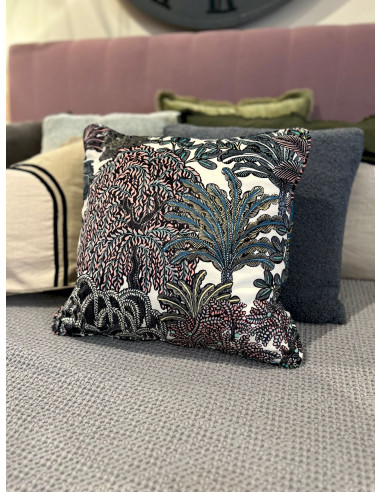 Sametový povlak polštáře 45x45, Majorelle rose cream| THEVENON-2