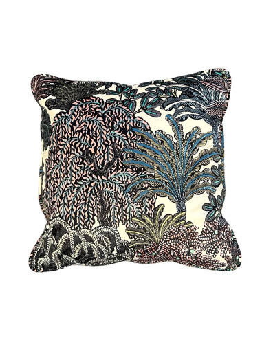 Sametový povlak polštáře 45x45, Majorelle rose cream| THEVENON-3