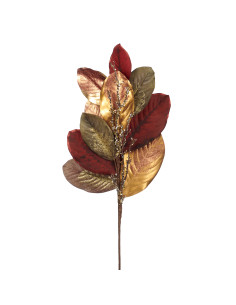 Dekorační větev – listy v metalických odstínech, 94cm | GOODWILL-1