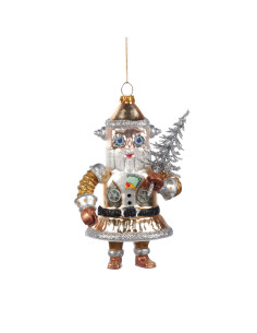 Pop art skleněná dekorace – závěsný robot se stromkem | GOODWILL-1