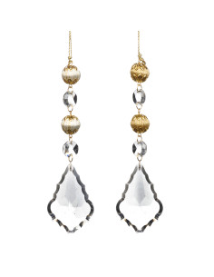 Vánoční dekorace – skleněný ověs s krémovým prvkem | GOODWILL-1 2