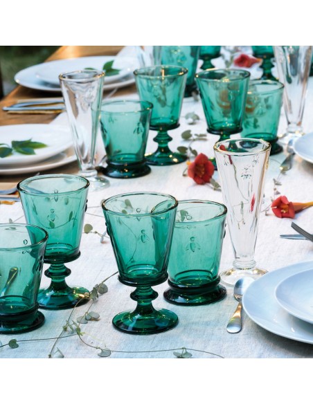 Colored wine glass Bee, emerald | LA ROCHERE - 2