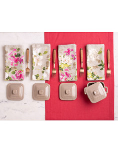 4Dinner - set of cloth napkins Blossom | TESSITURA TOSCANA TELERIE - 1