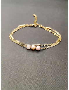 Náramek s korálky rhodonitu| PIOU PIOU-1