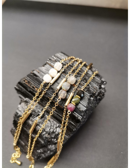 Bracelet with tourmaline beads| PIOU PIOU - 2