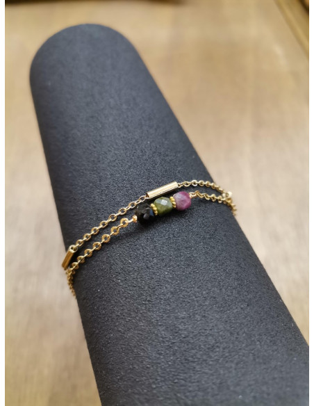 Bracelet with tourmaline beads| PIOU PIOU - 4