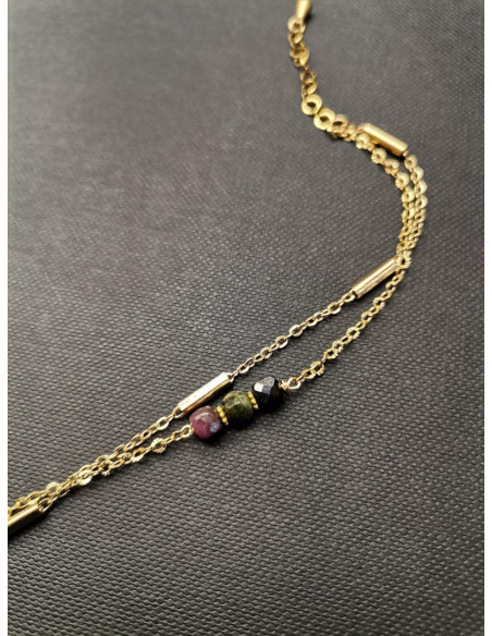 Bracelet with tourmaline beads| PIOU PIOU - 3