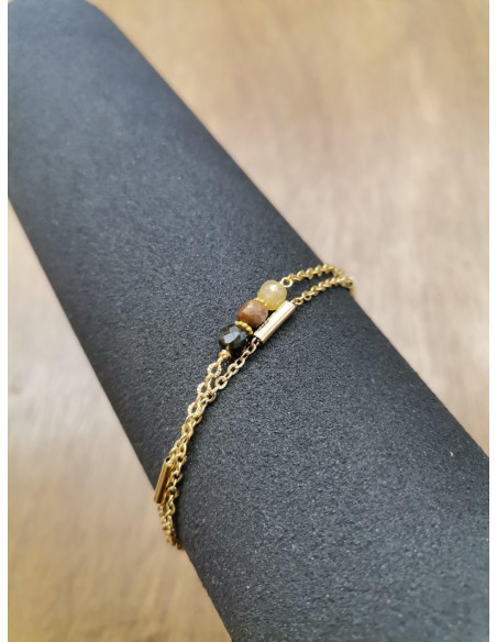 Náramek s korálky turmalínu| PIOU PIOU-6