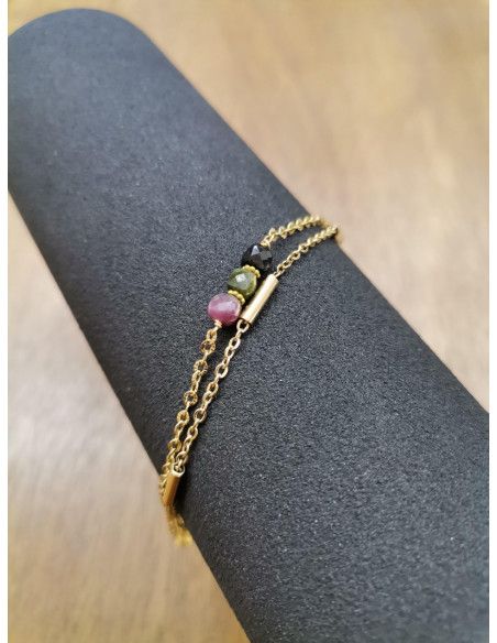 Bracelet with tourmaline beads| PIOU PIOU - 7