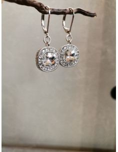 Náušnice s kamenem vzhledu diamantu| PIOU PIOU-1