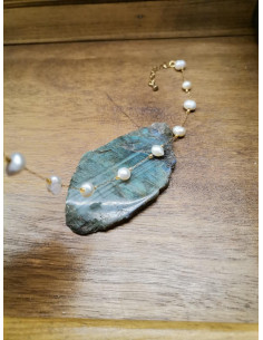 Řetízkový náramek zlatý se sladkovodními perlami | PIOU PIOU-1 2