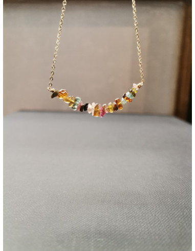 Necklace with coloured tourmaline stones | PIOU PIOU - 3