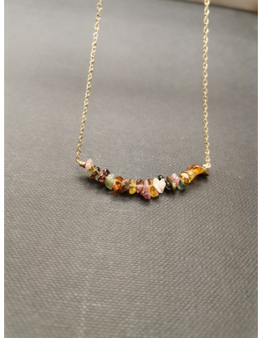 Necklace with coloured tourmaline stones | PIOU PIOU - 4