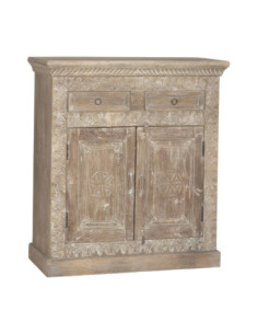 Recycled teak chest of drawers with 2 doors | import India - 1