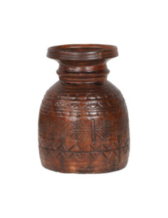 Teak vase | import India - 1
