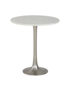 Odkládací stůl kulatý s mramorovou deskou | dovoz Indie-1