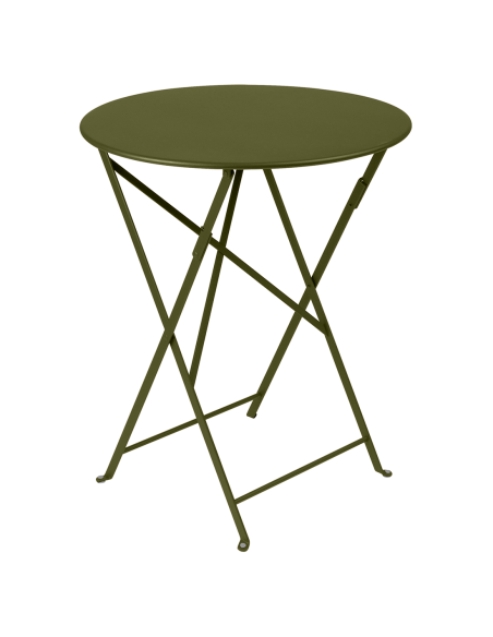 Kovový skládací stůl Bistro Ø60 | FERMOB-24 pesto