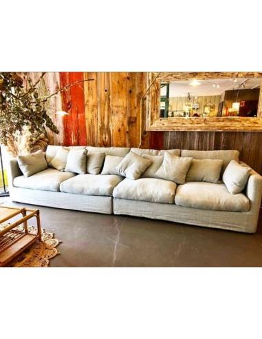 Pohovka Nomad 6ti místná v béžovém lnu | HOME SPIRIT-1